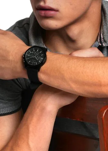 Emporio Armani ブラック メカニカル 時計 Relógio Armani Exchange Masculino AX1326B1P1PX em Promoção na ECLOCK.