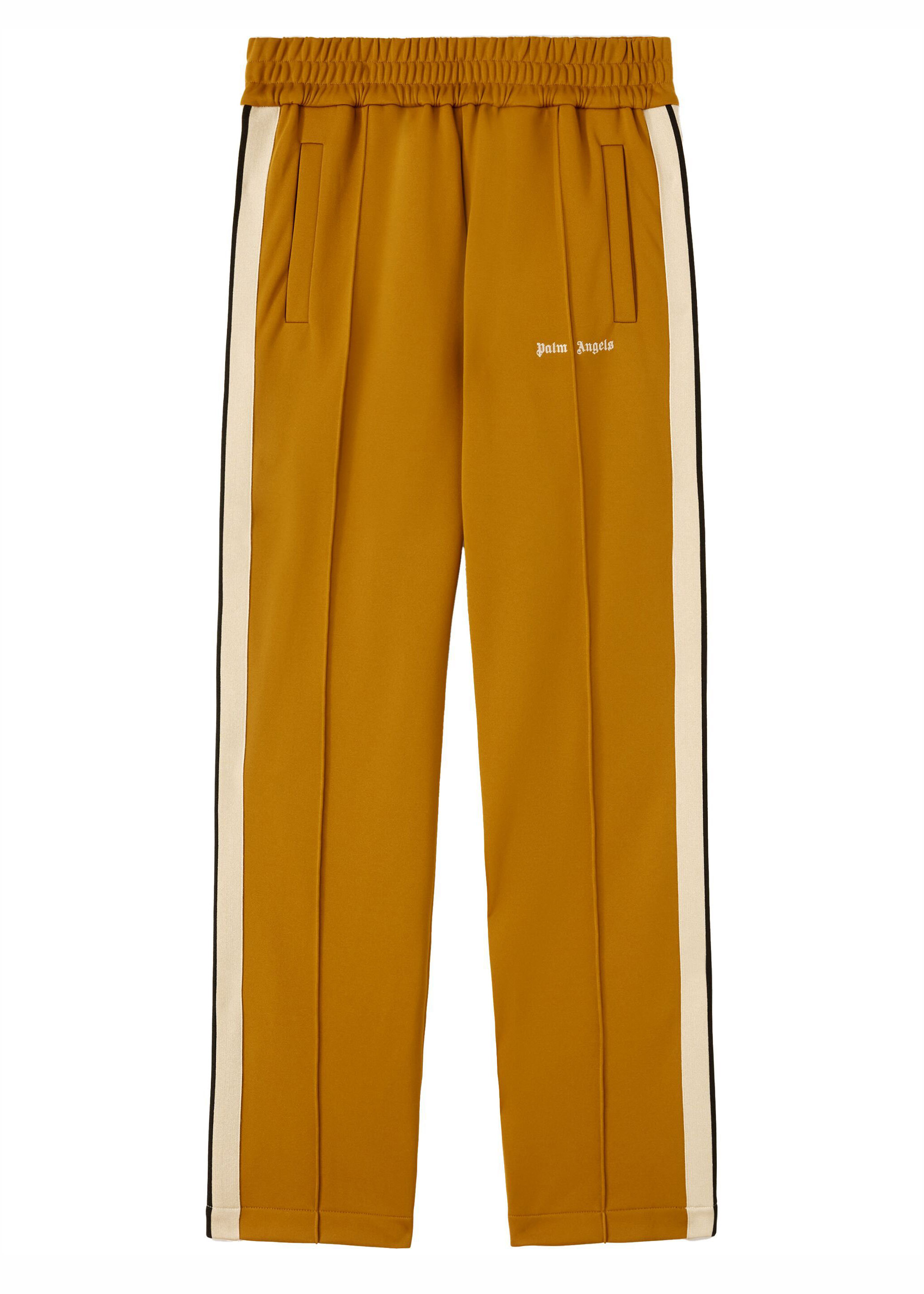 Palm Angels / ボトム/XXS/ポリエステル/GRN/PMCA023E19384002 Calça Palm Angels Esportiva Com Logo Bordado - Mostarda