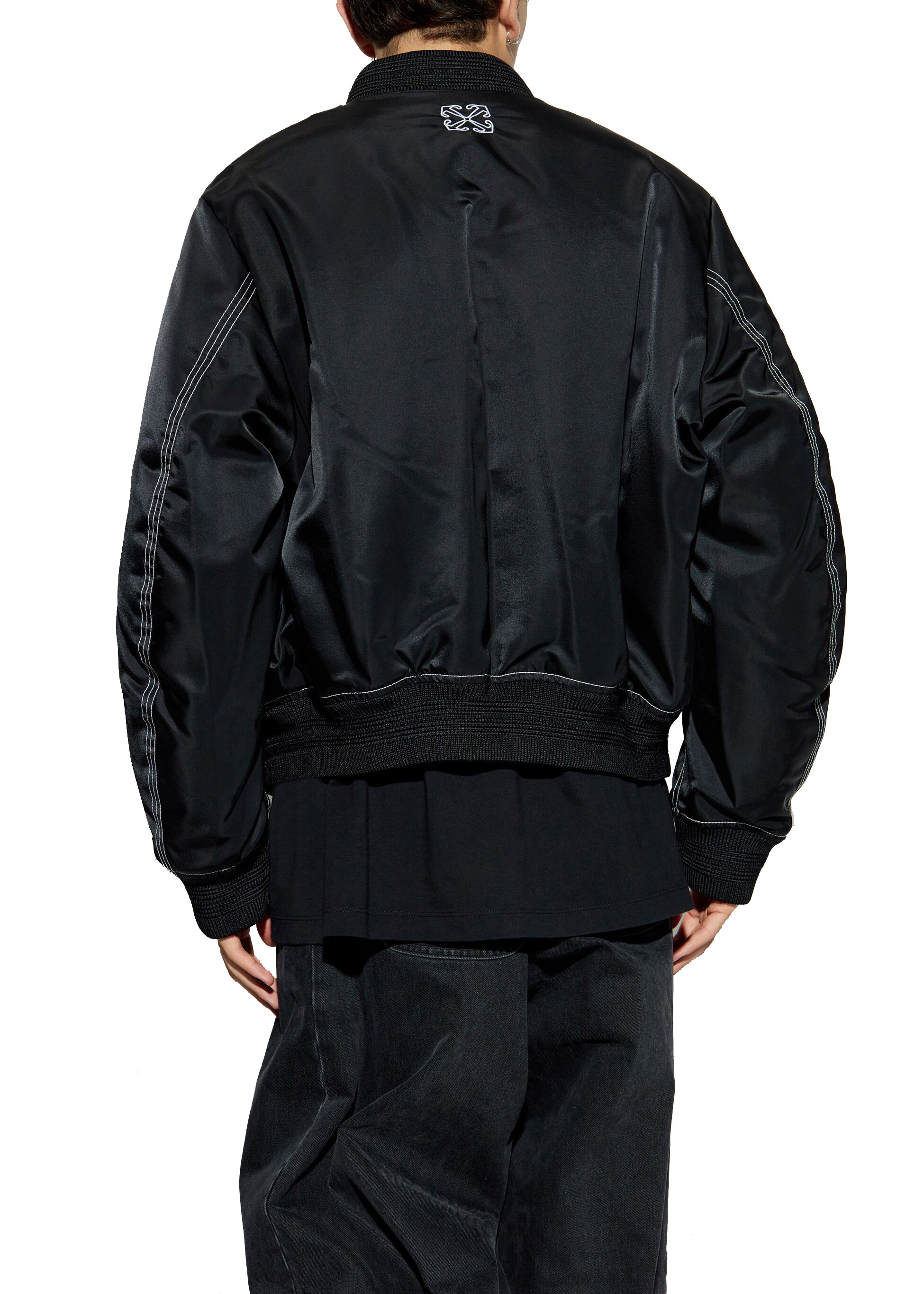 Jaqueta Bomber Off White - Preto