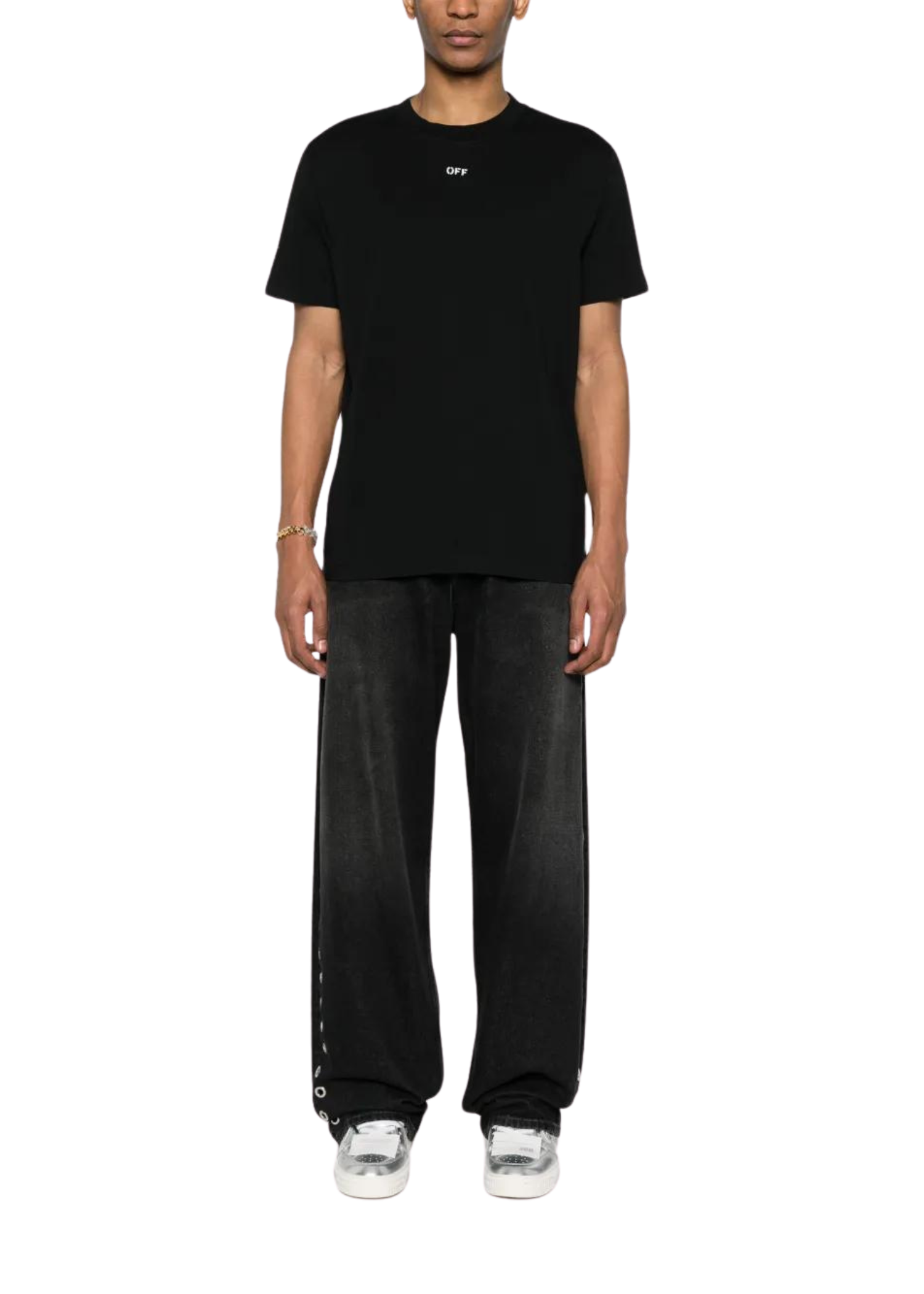 Off-White Camiseta com logo preta